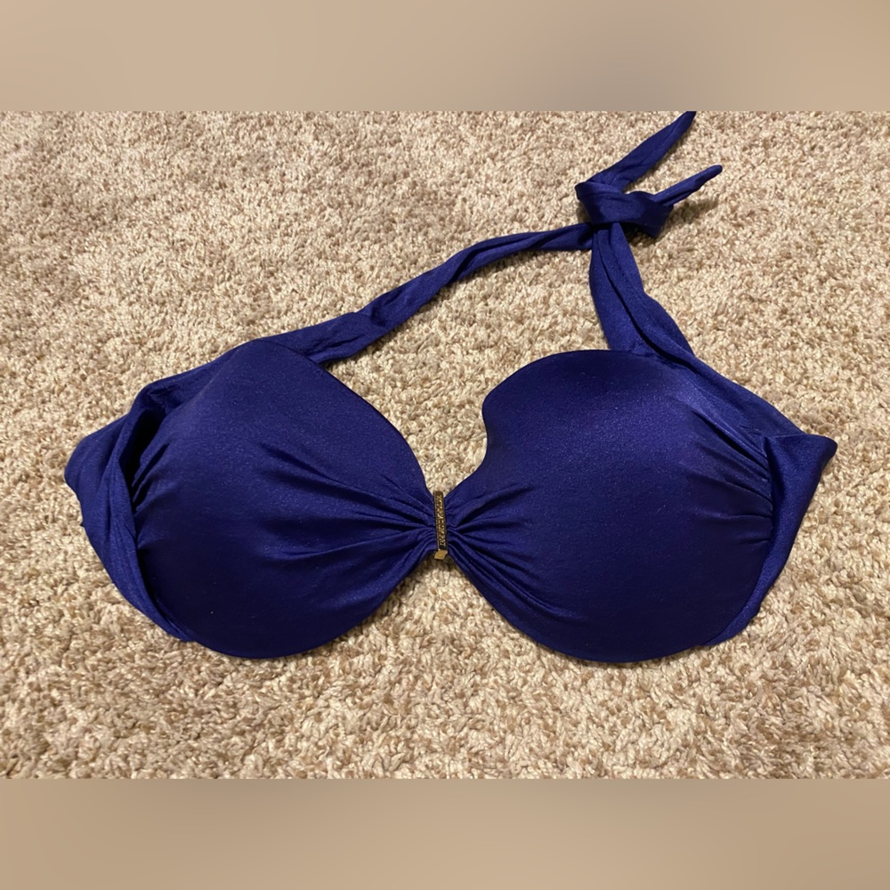 VS Elegant Blue Bikini Top - 34DD